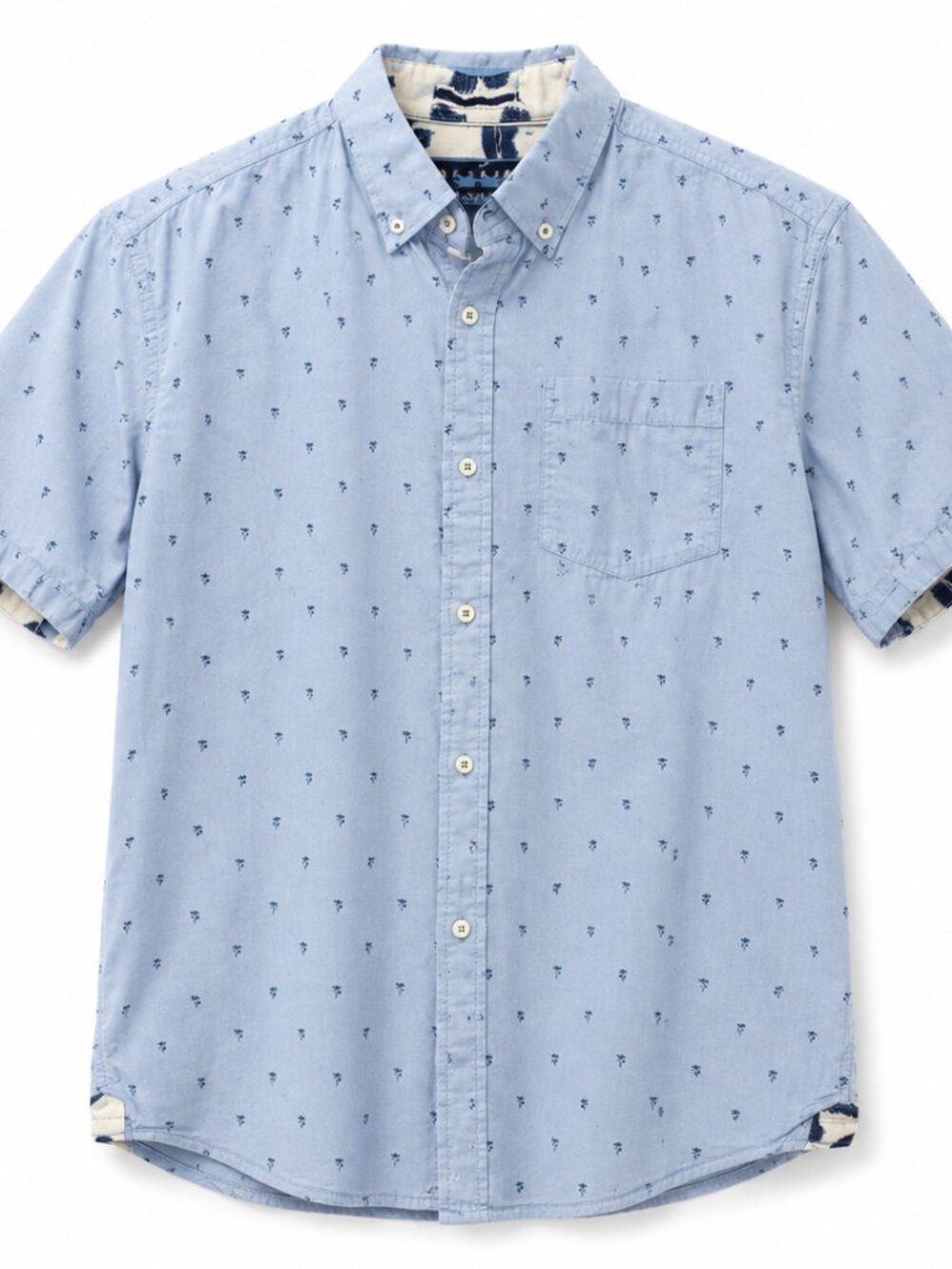 Charleston Threads Men’s Medium Palm Tree Short Sleeve Button Down Shirt